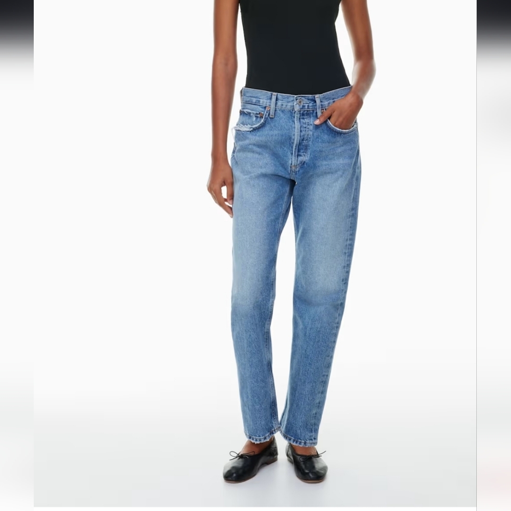 Agolde Classic Blue Denim Jeans - Picture 12 of 12